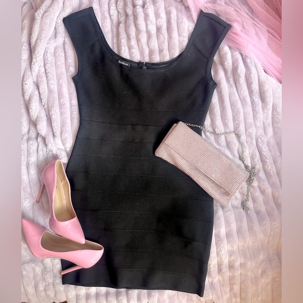 Classic LBD • Sleek & Sexy • Priced to Move 💫 Bebe Cocktail Dress, Size Large 💖
